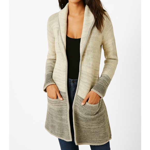 Free People Wool Oversized Knit Tunic Cardigan in Gray Size L - Picture 1 of 9